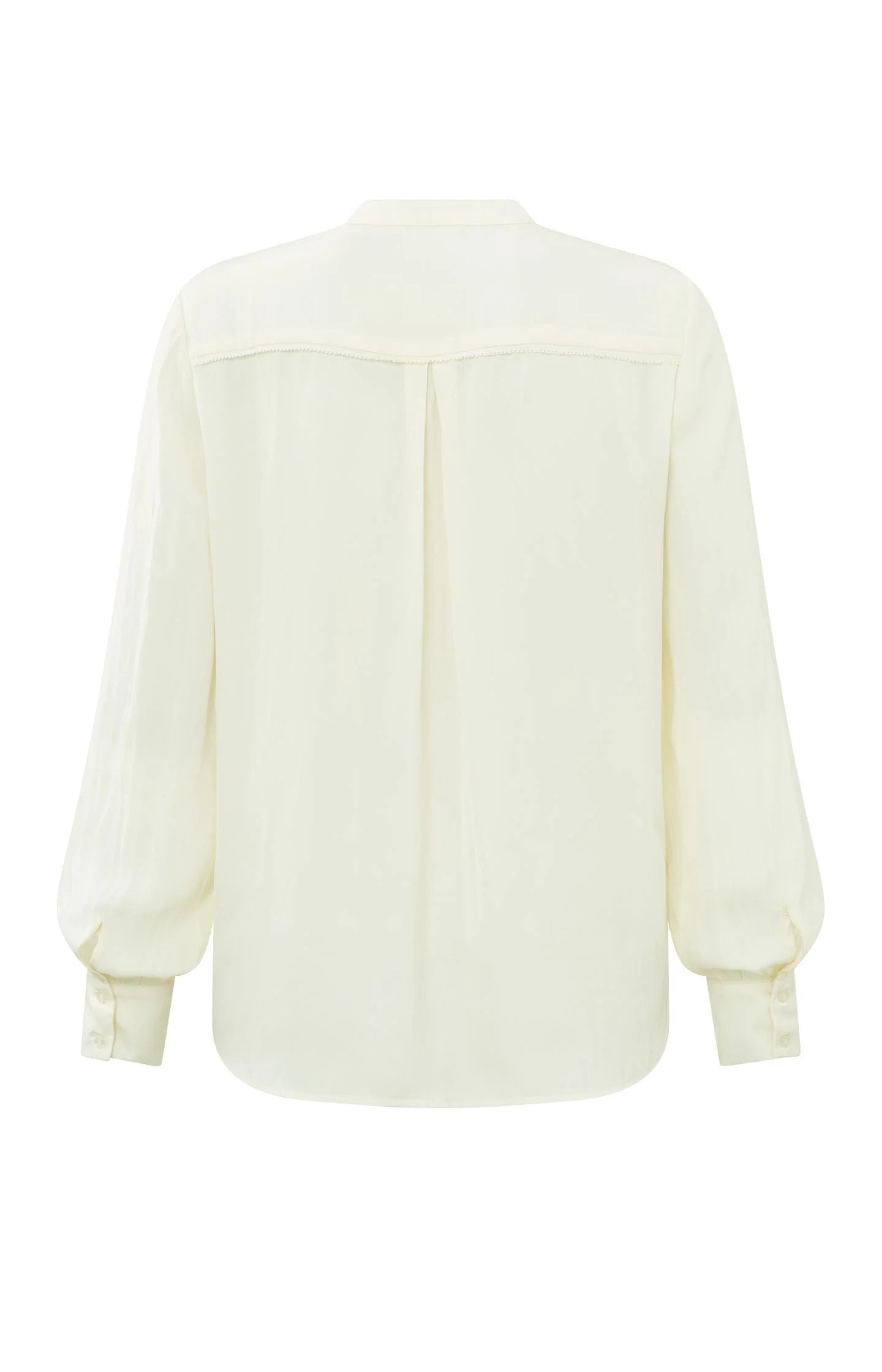 Scallop Edge Blouse in Ivory White