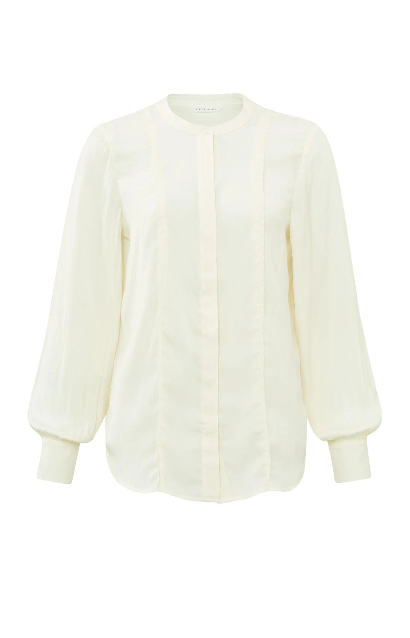 Scallop Edge Blouse in Ivory White