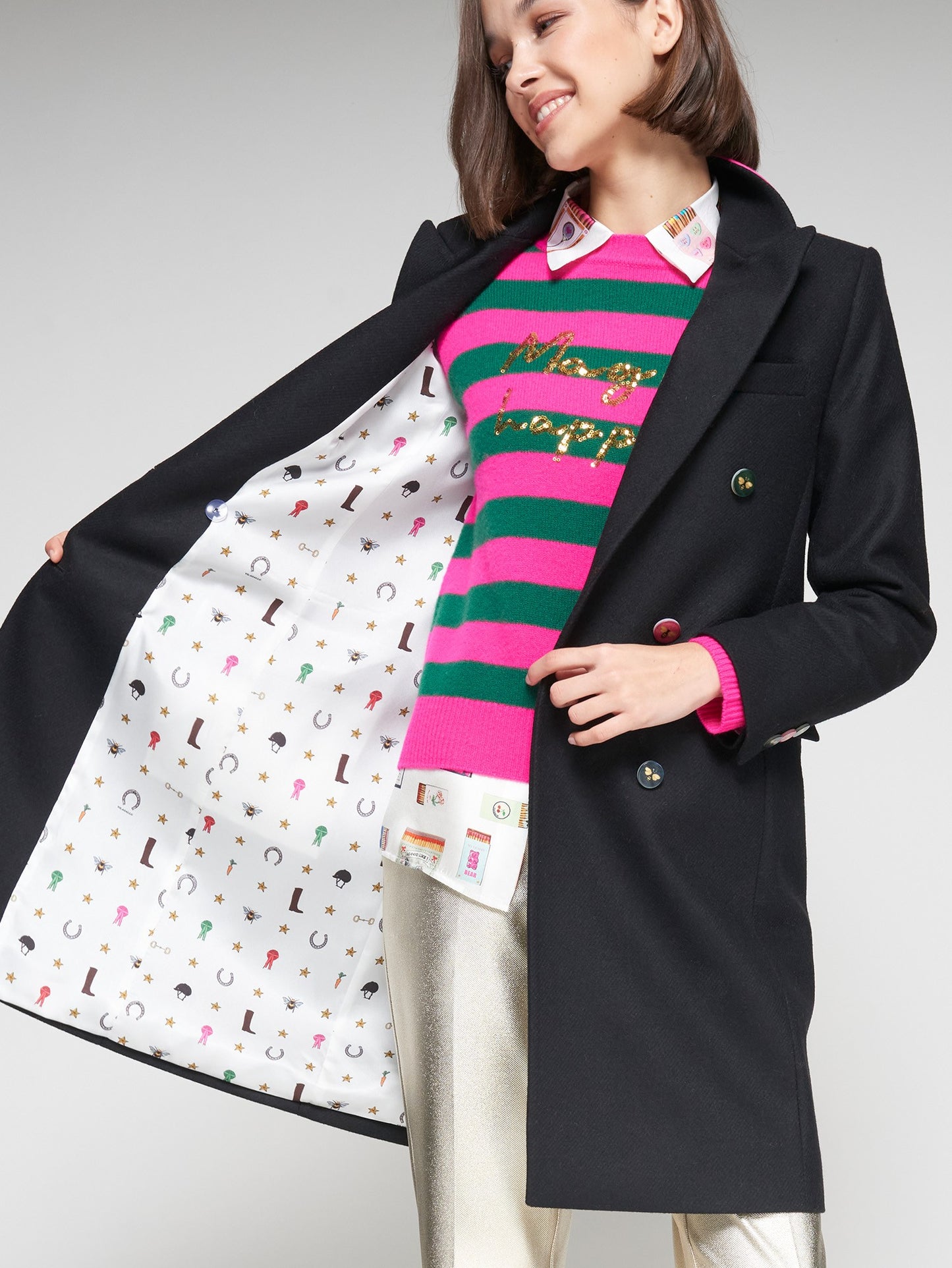 Vilagallo Lana Coat in Black