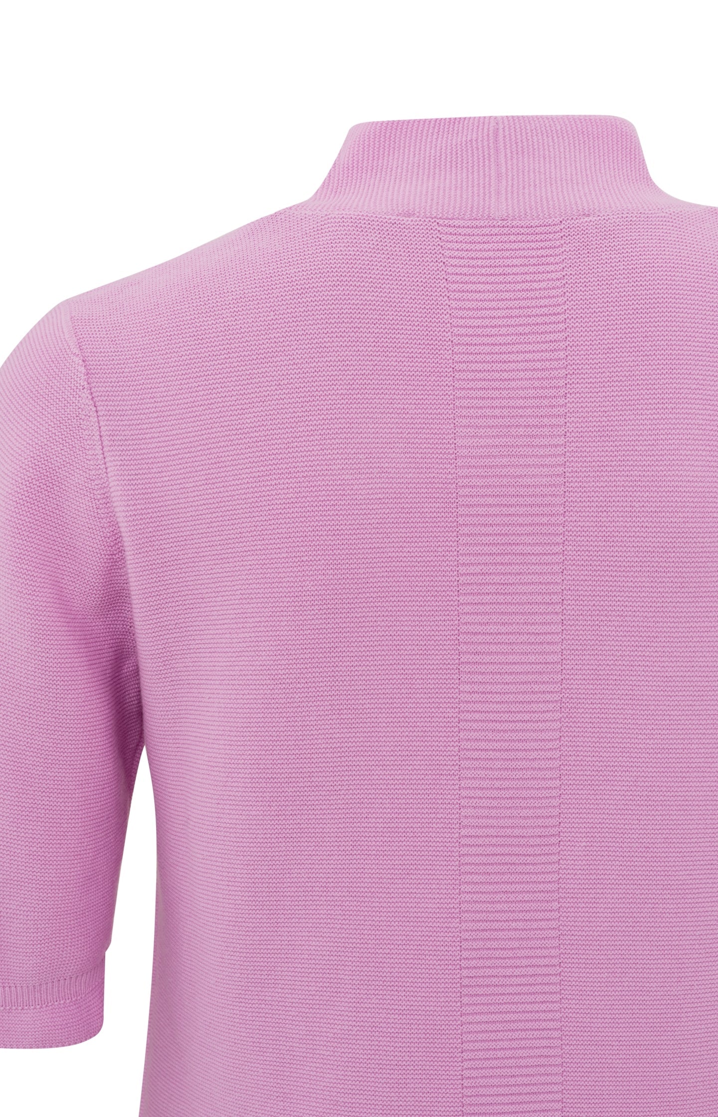 Cotton Sweater with N-Neck in Pink