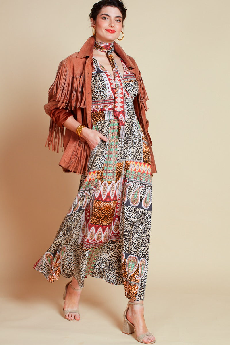 Onjenu Crawford Midi Dress in Macgraw