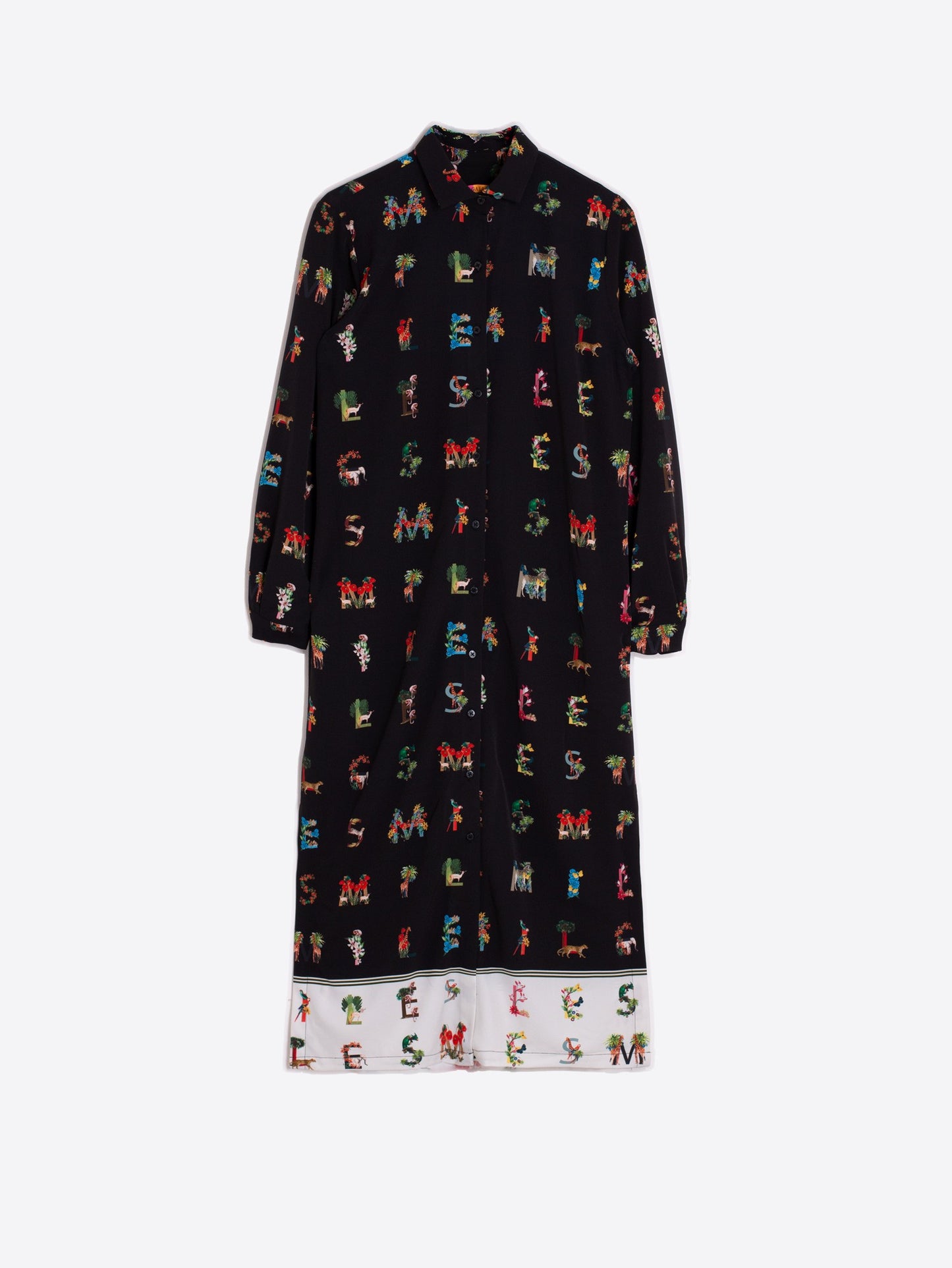 Vilagallo Smile Shirt-Dress in Black