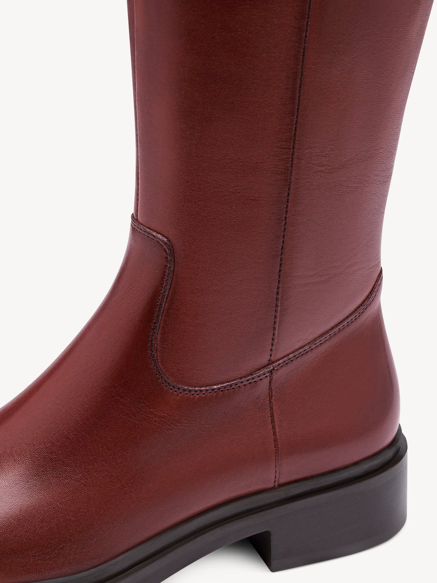 Tamaris Tall Leather Boot in Cognac
