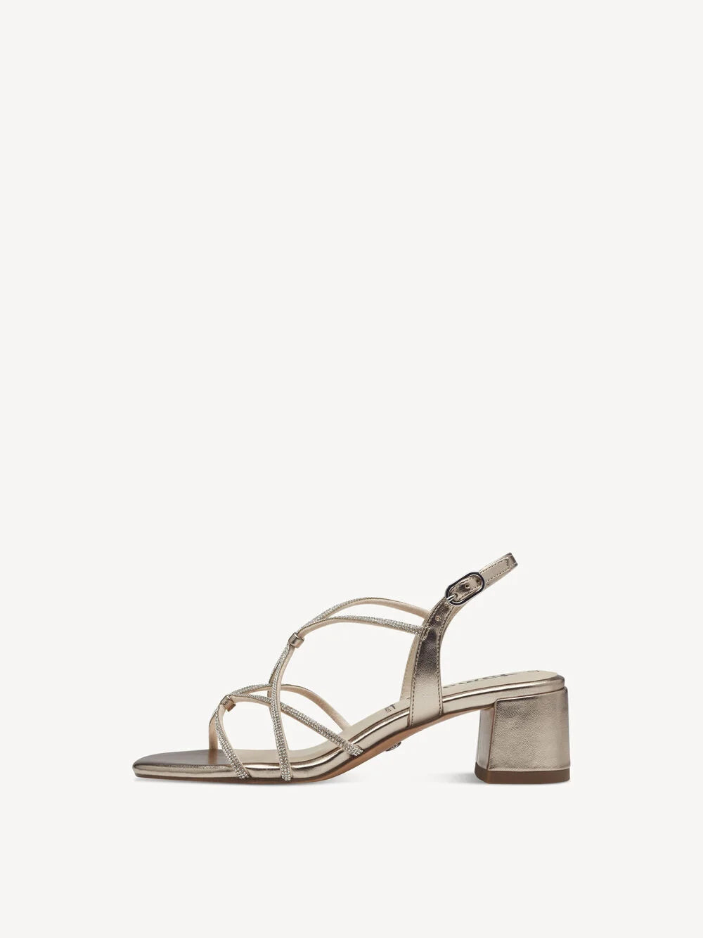 Diamante Sandals in Light Gold