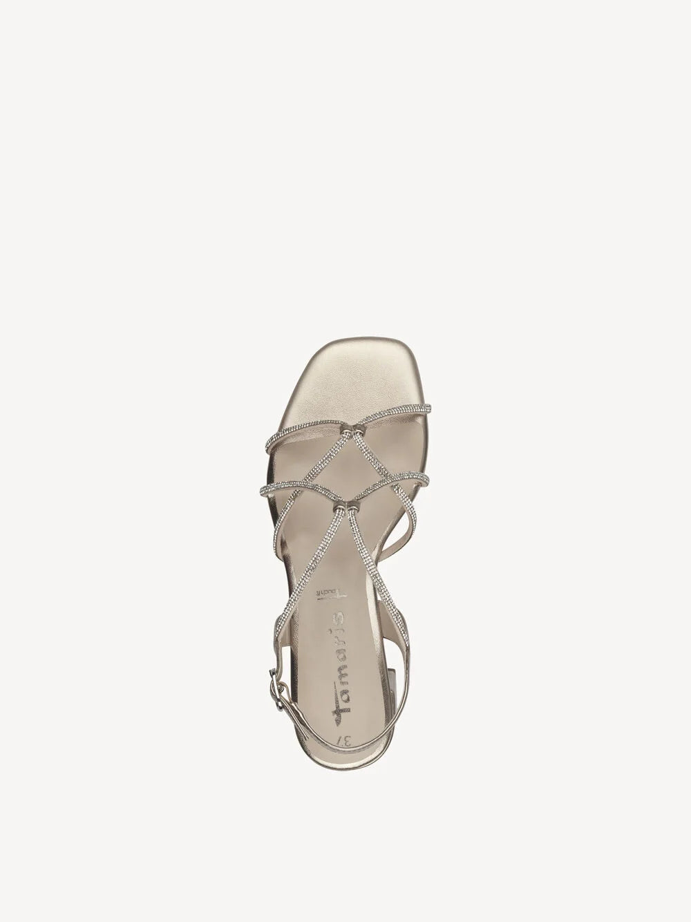Diamante Sandals in Light Gold