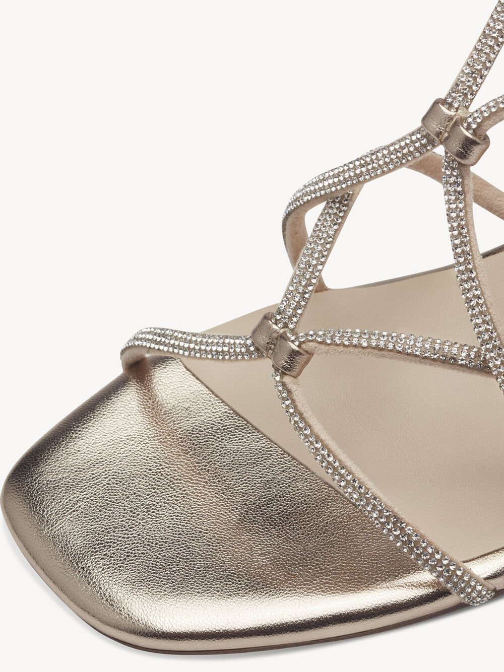 Diamante Sandals in Light Gold