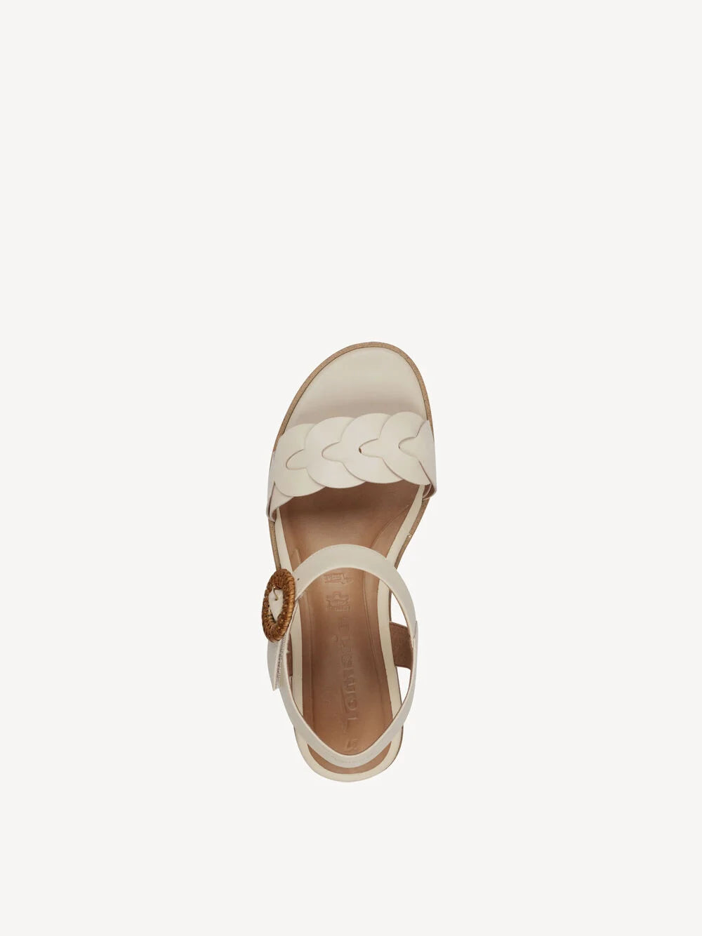 Tamaris Buckle Sandal in Ivory