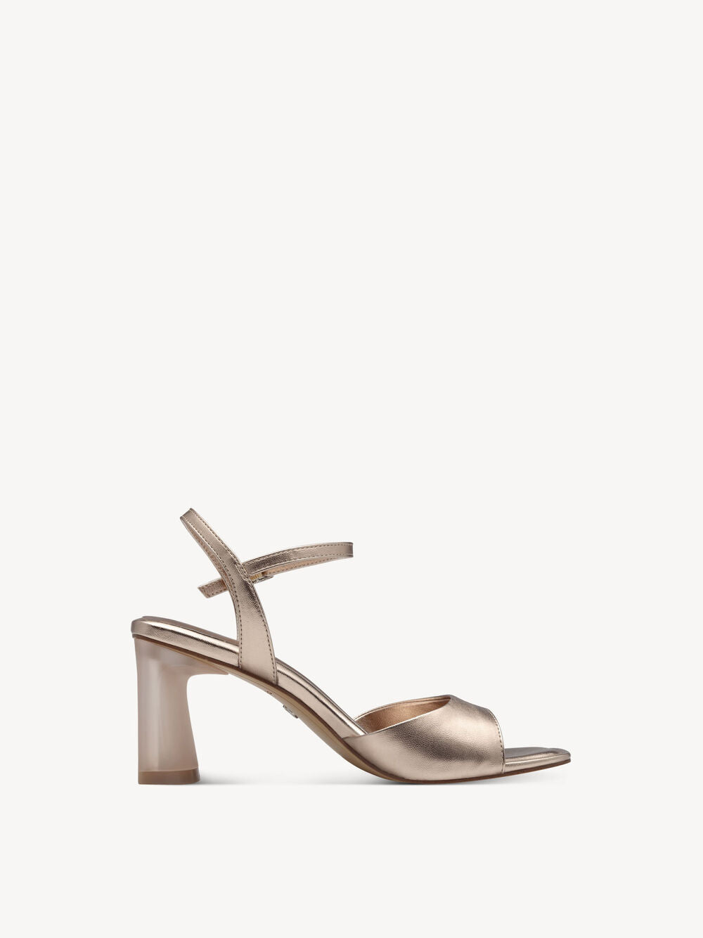 Tamaris Strappy Heels in Rose Metallic