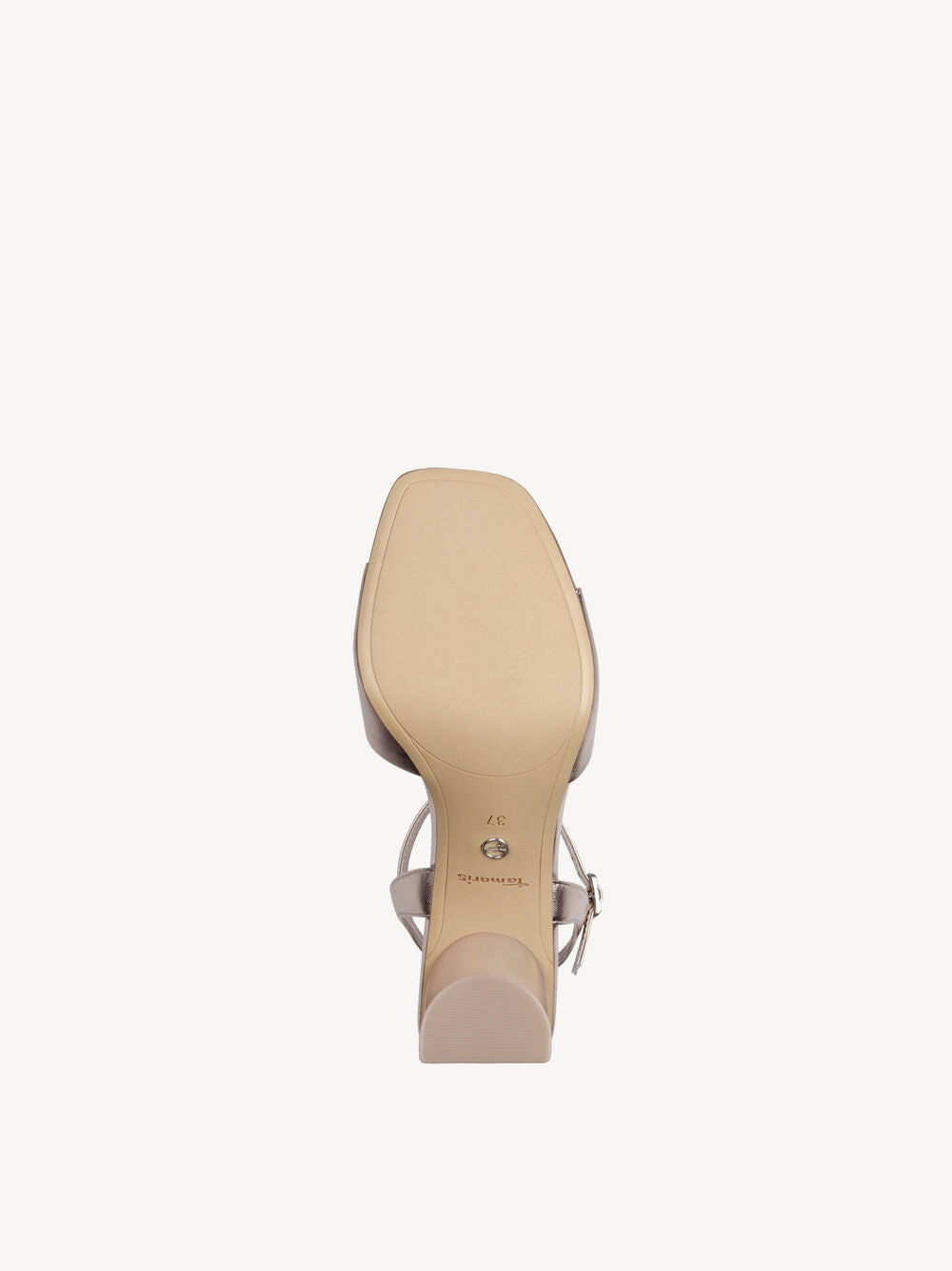 Tamaris Strappy Heels in Rose Metallic