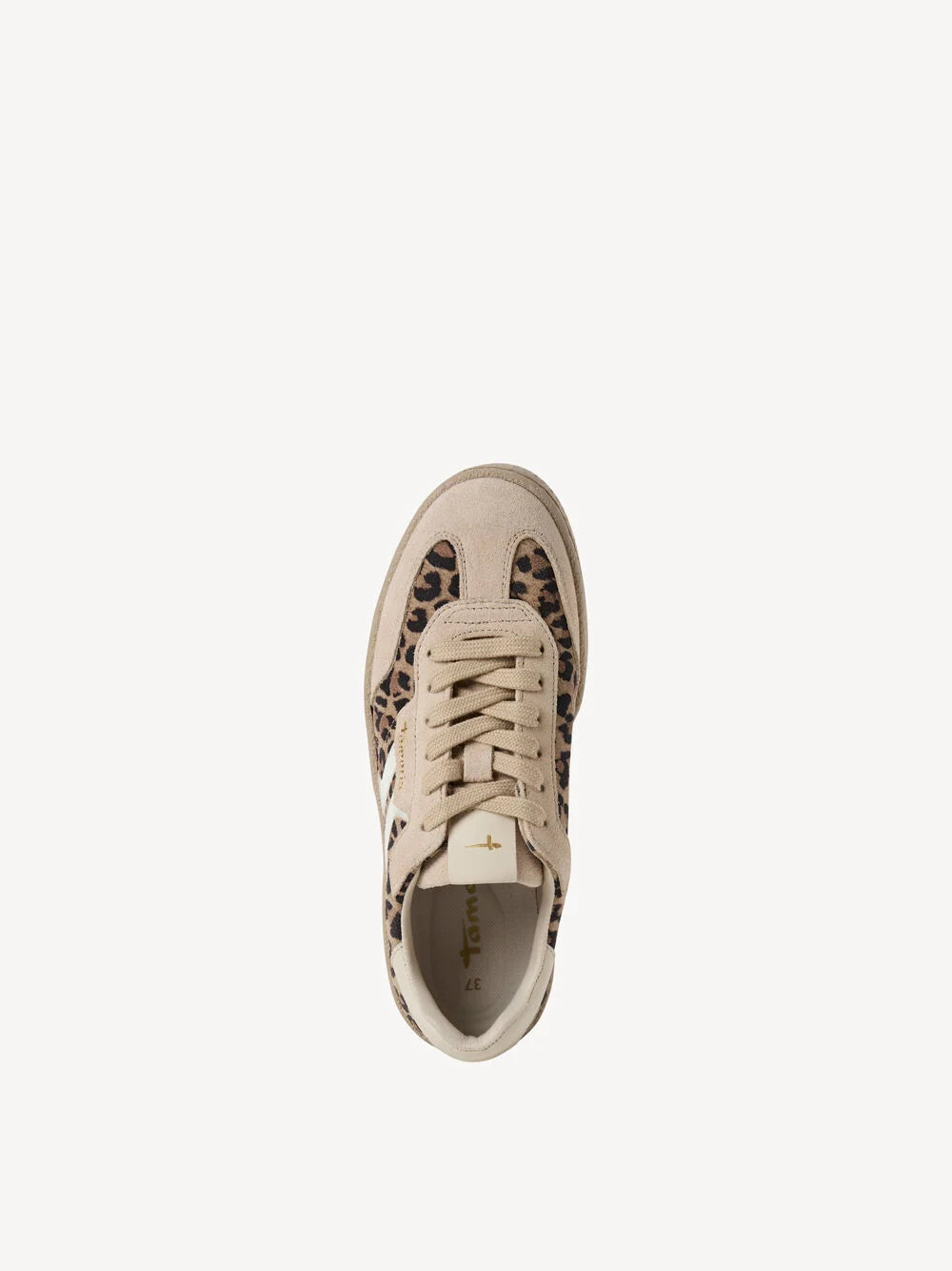 Tamaris Leather Sneaker in Leopard Comb