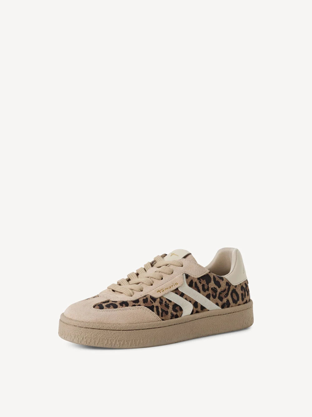 Tamaris Leather Sneaker in Leopard Comb