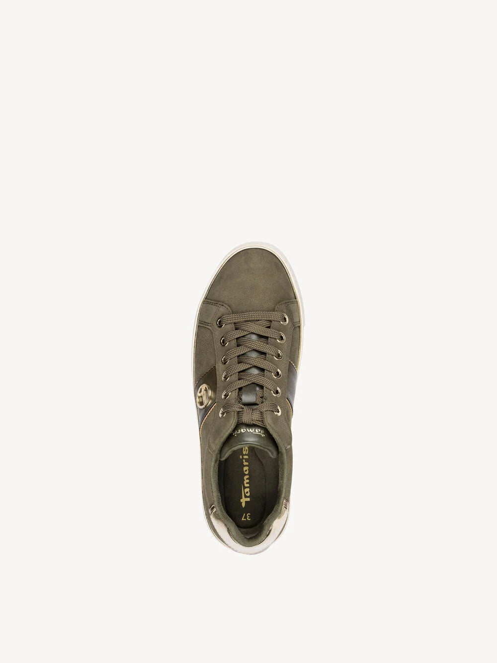 Tamaris Trainers in Olive Nubuc