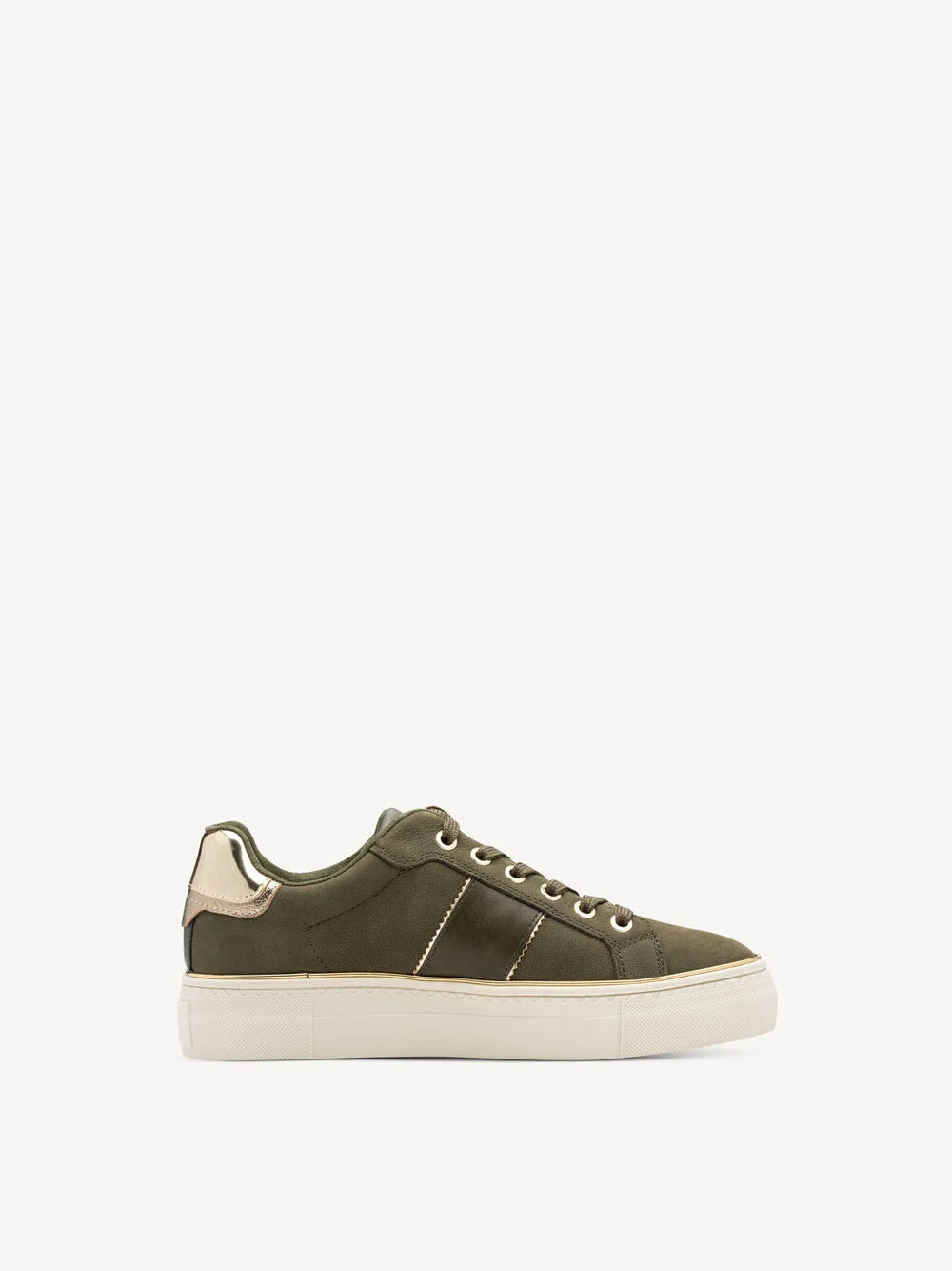 Tamaris Trainers in Olive Nubuc