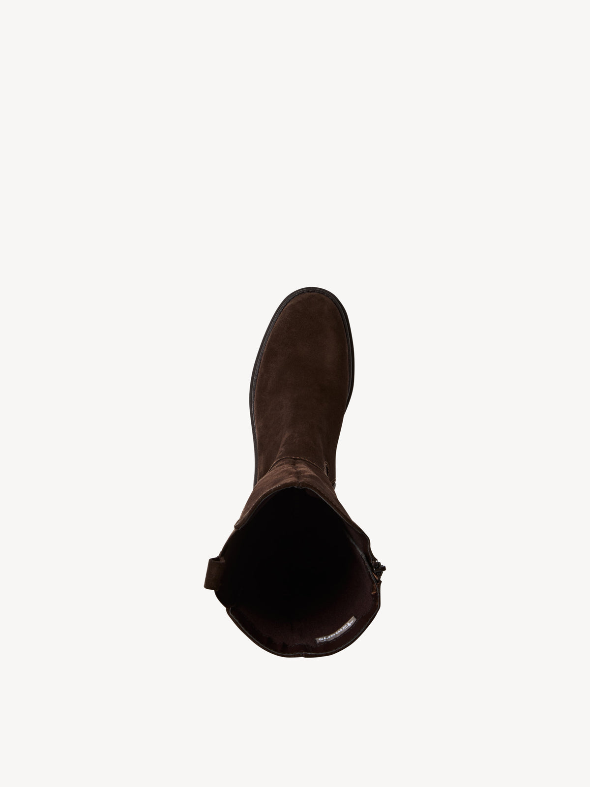 Tamaris Suede Block Heel Knee Boots in Mocca