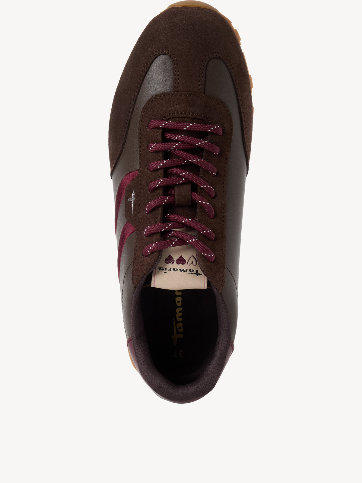 Tamaris Leather Trainers in Mocca