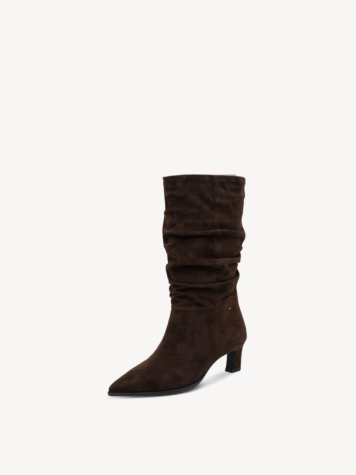 Tamaris Leather Stiletto Ankle Boots in Mocca