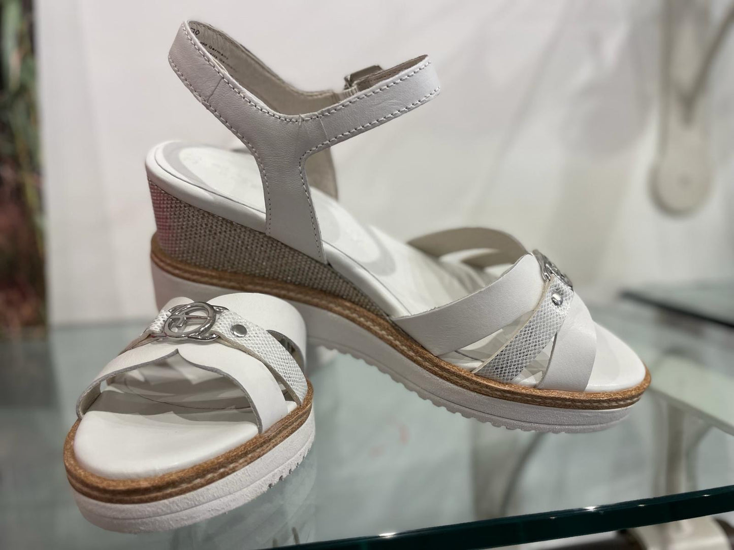 Platform Sandal in White