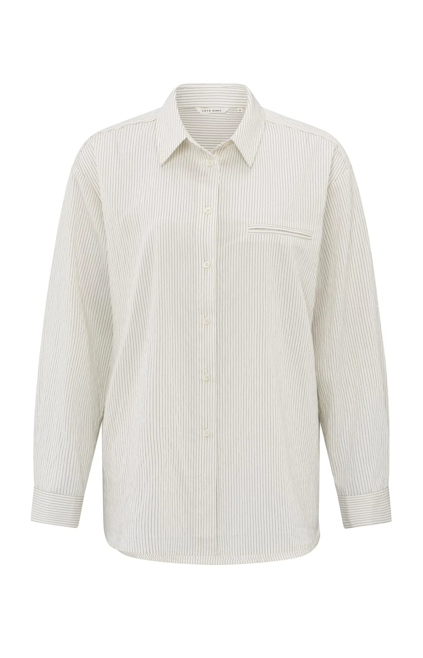 Yaya Flowy Pinstripe Blouse in Phantom
