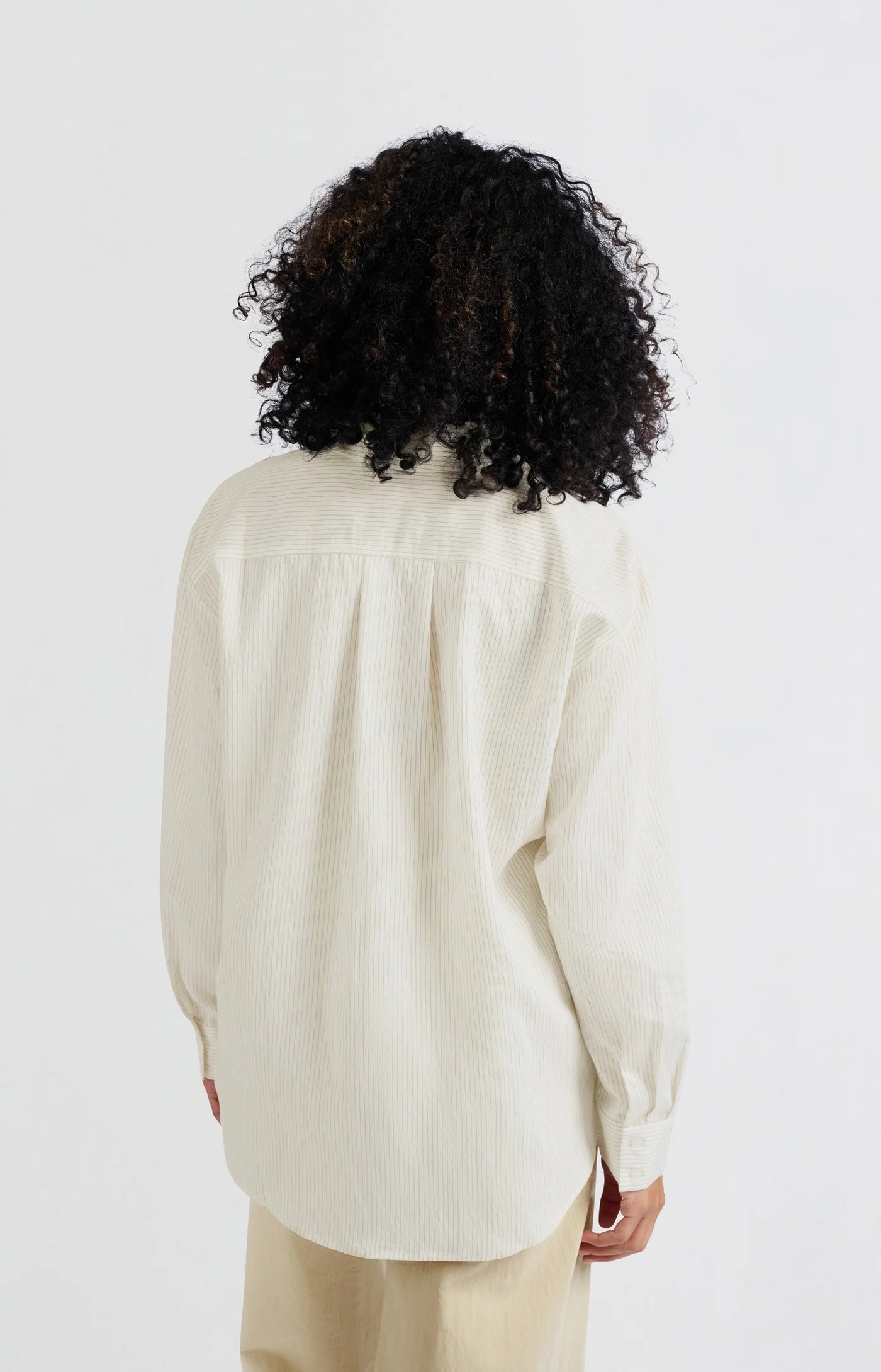 Yaya Flowy Pinstripe Blouse in Phantom