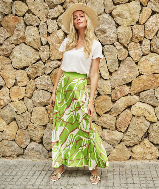 Maxi Skirt in Paradise Swirl