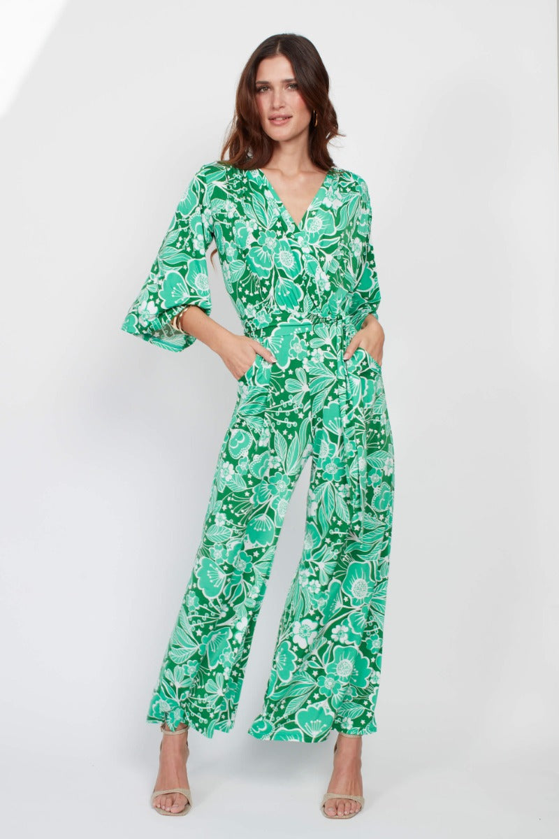 Onjenu Laurie Jumpsuit in Wildflower Green