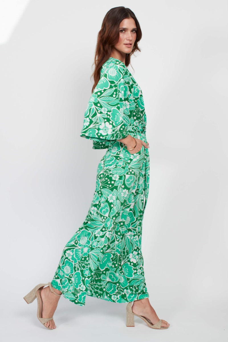 Onjenu Laurie Jumpsuit in Wildflower Green