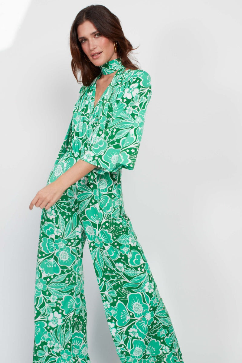 Onjenu Laurie Jumpsuit in Wildflower Green