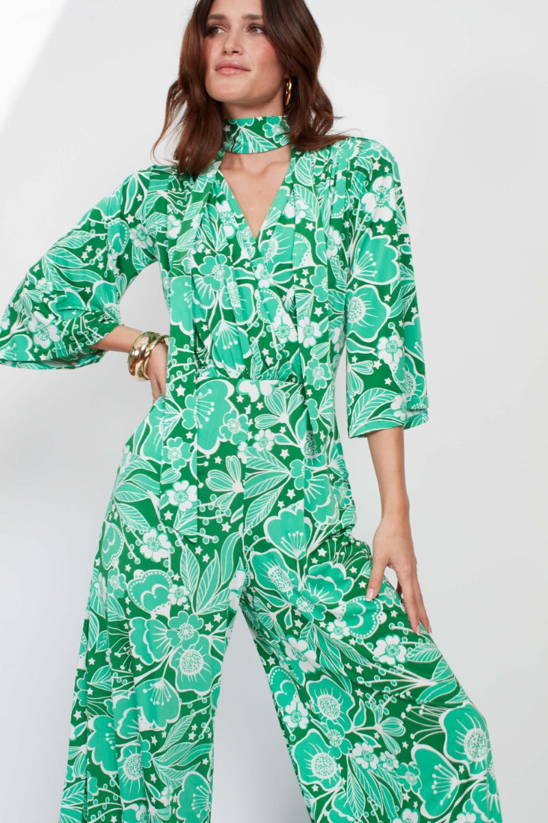 Onjenu Laurie Jumpsuit in Wildflower Green