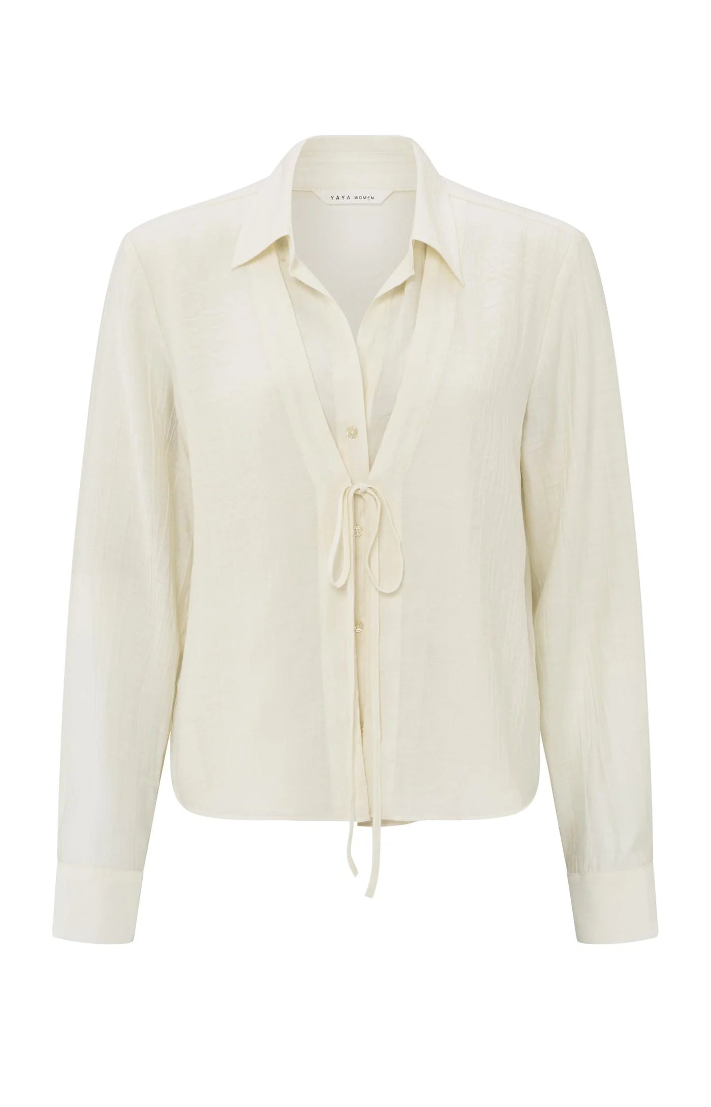 Yaya Layered Blouse in Soft Off-white