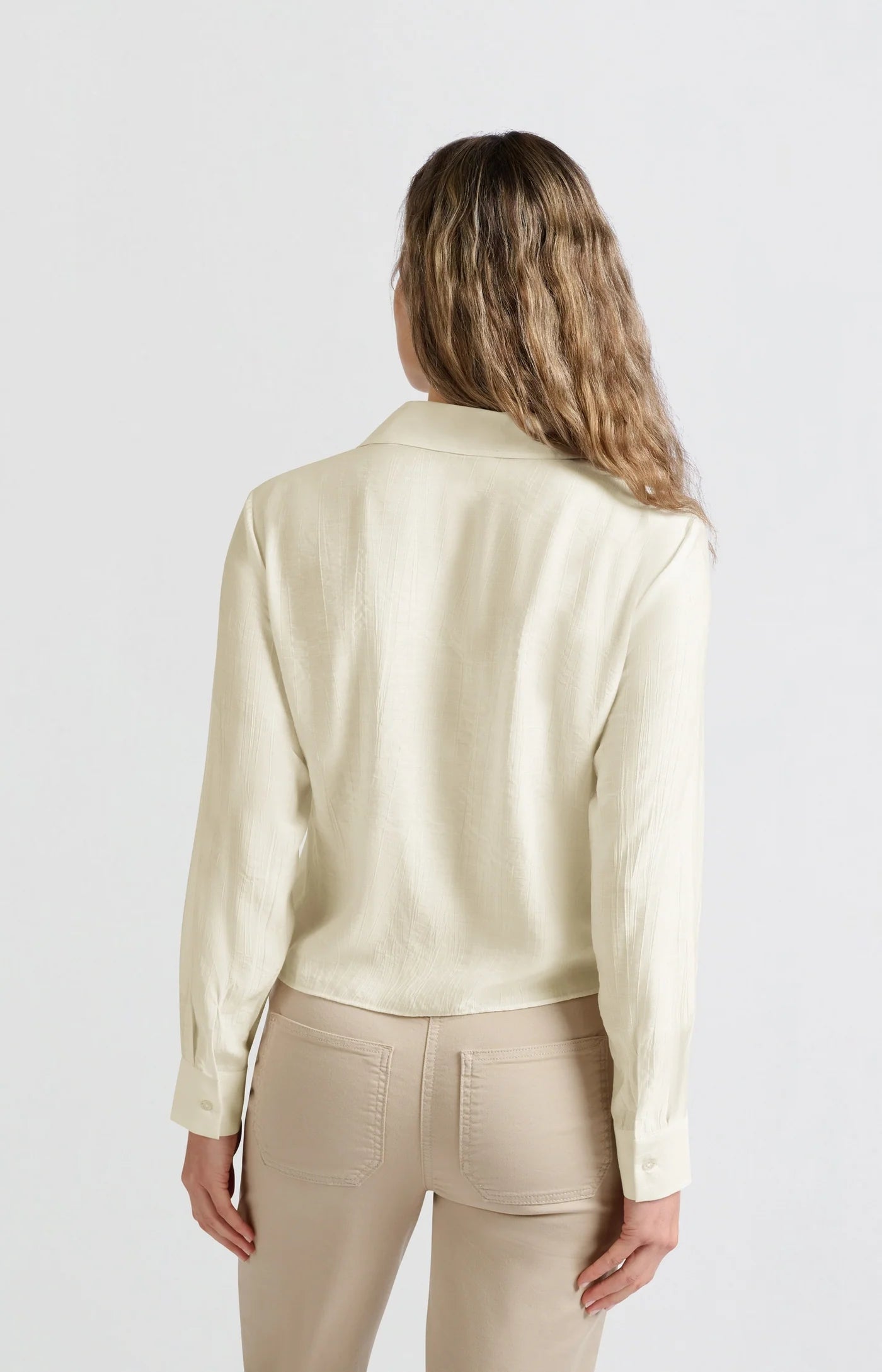 Yaya Layered Blouse in Soft Off-white