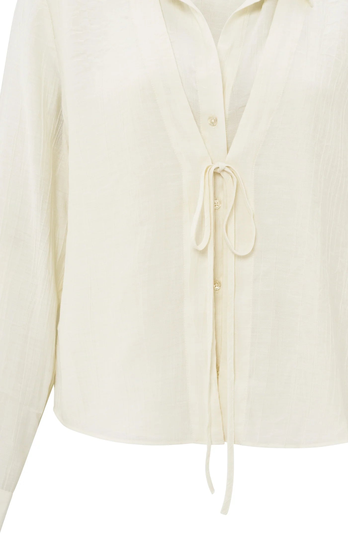Yaya Layered Blouse in Soft Off-white