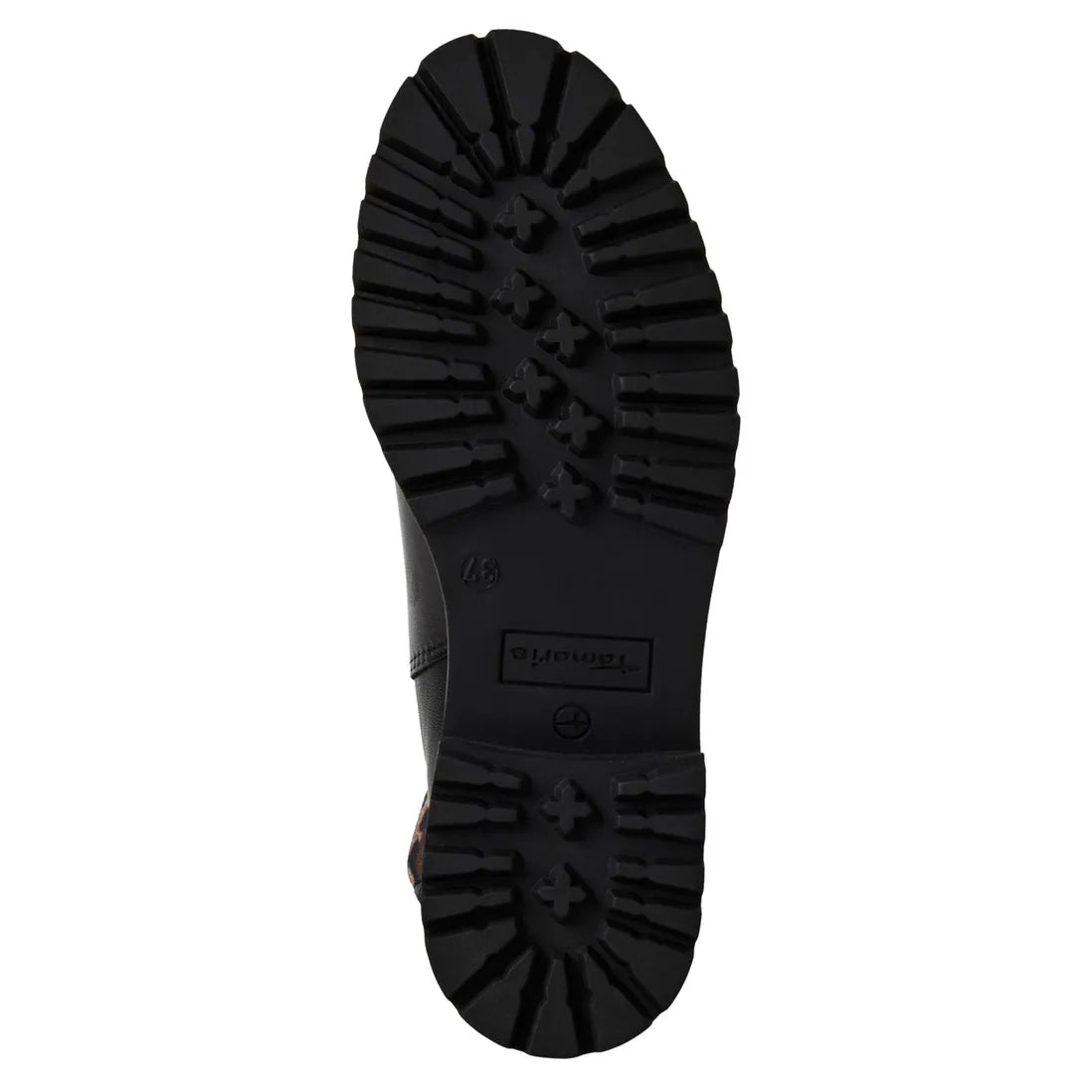 Tamaris Leather Chelsea Boot in Black Leopard