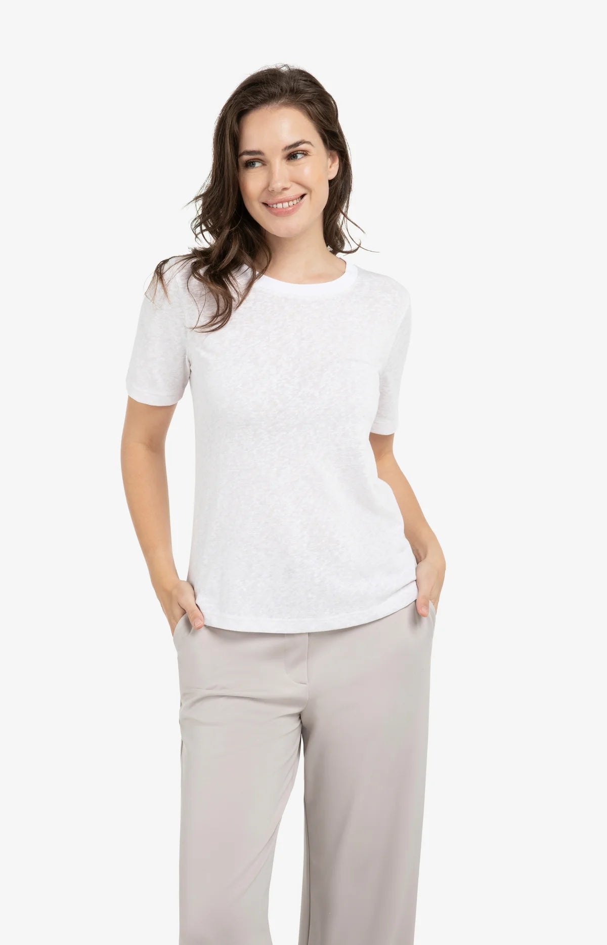 Yaya Melange T-shirt in Gray Lilac