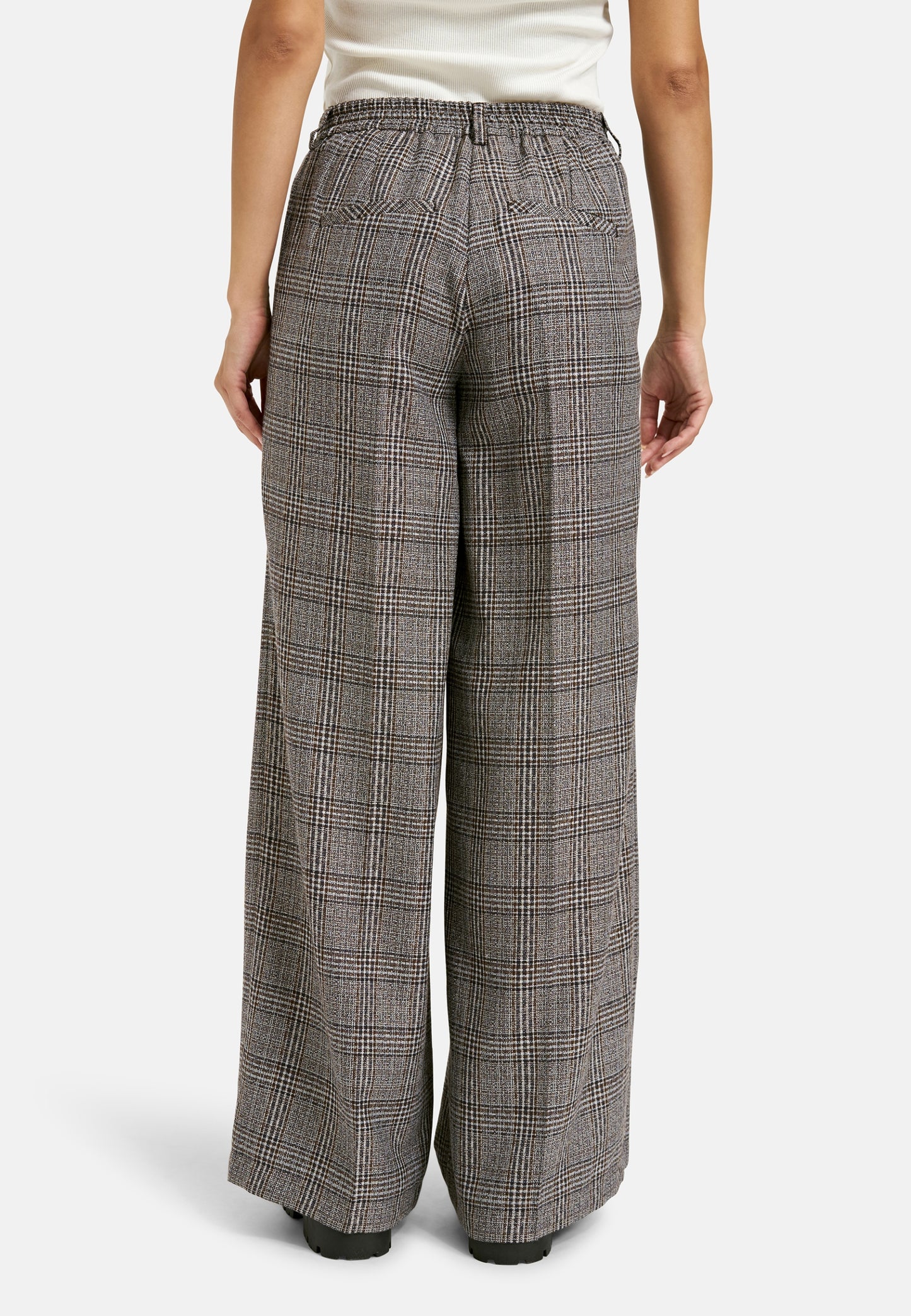 Milano Italy Wide Leg Trousers in Mink Print