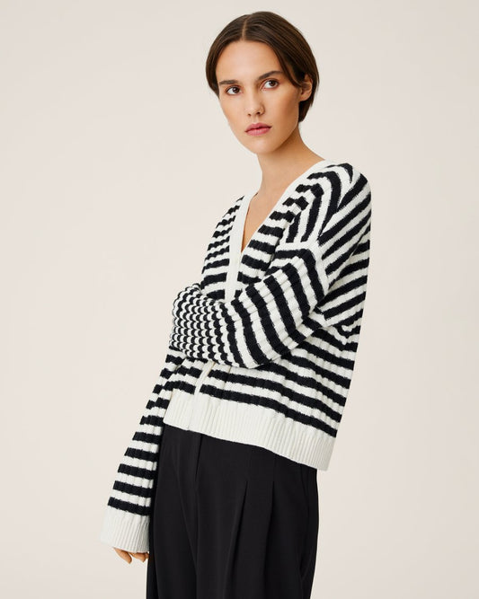 Msch Copenhagen Striped Cardigan