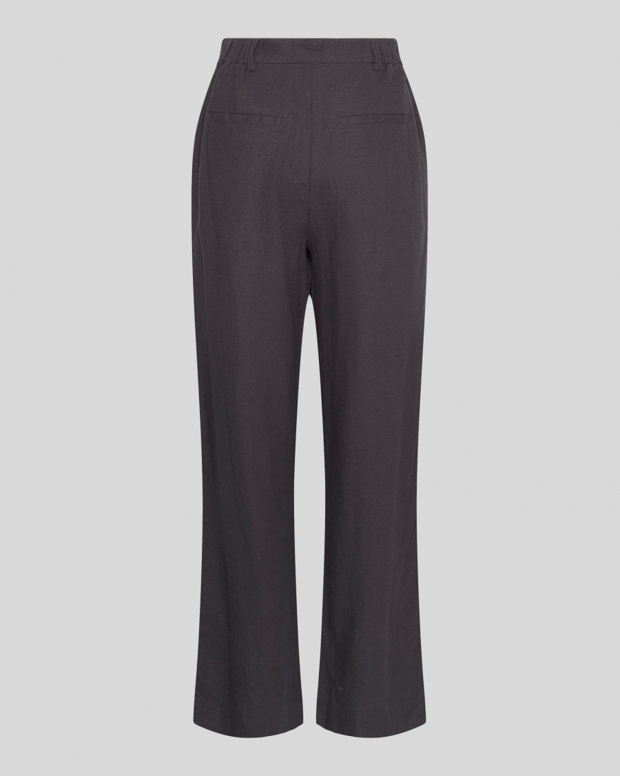 Moss Copenhagen Penie Ginia Linen Trousers in Phantom