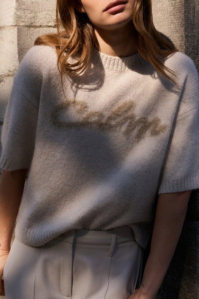 Yaya Short Sleeve Sweater in Heather