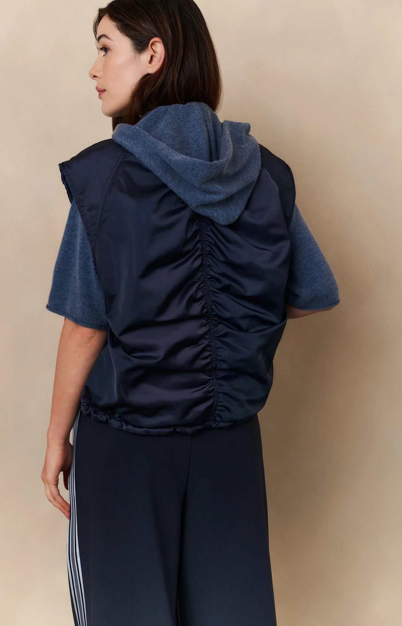 Yaya Reversible Bodywarmer in Inkwell Blue