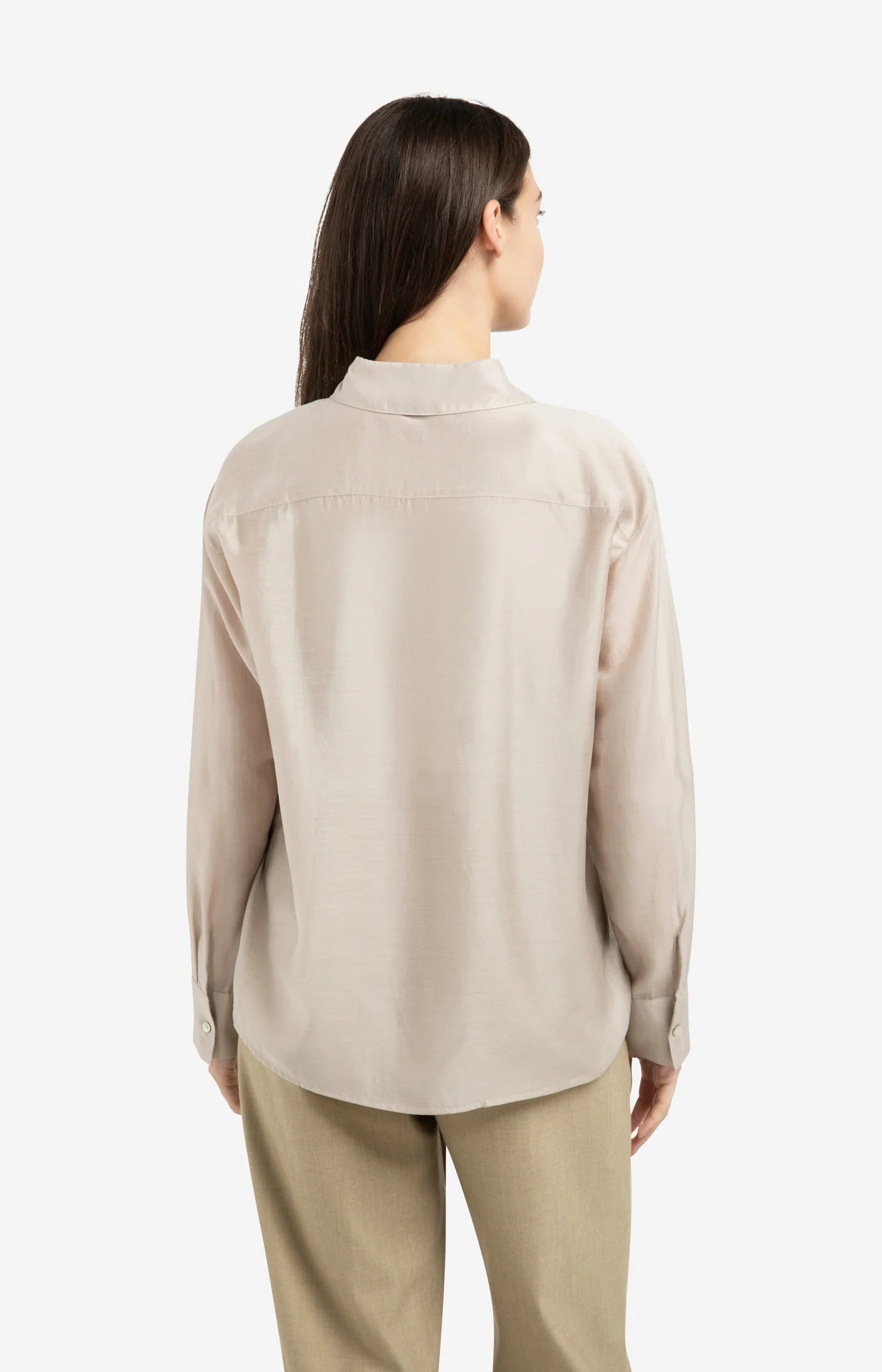 Yaya Sheer Pocket Blouse in Mist Green