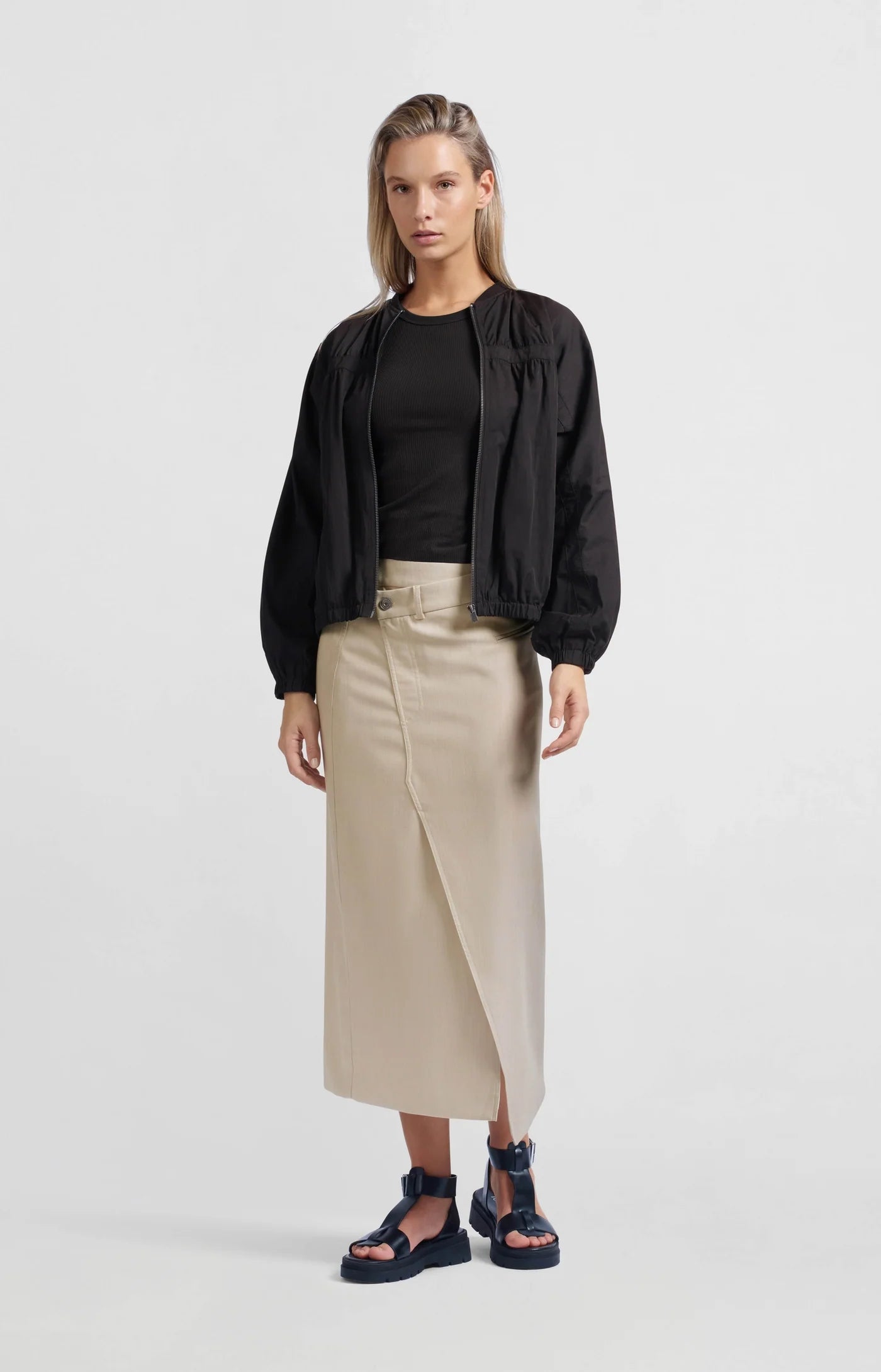 Yaya Short Bomber Jacket Phantom