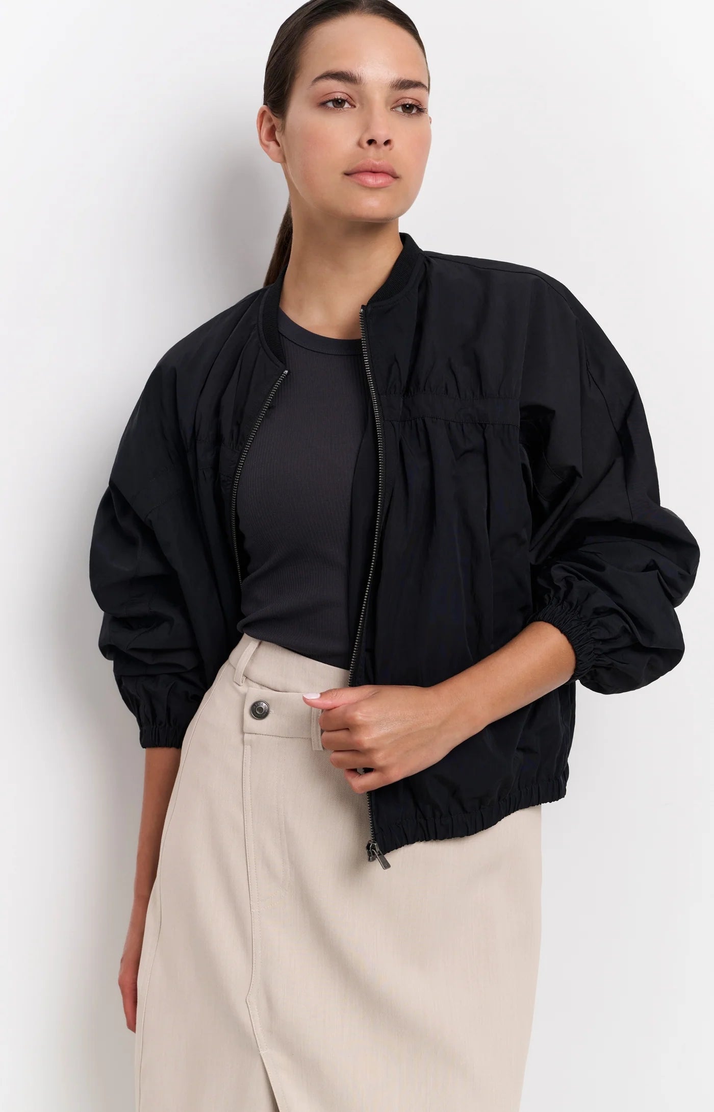 Yaya Short Bomber Jacket Phantom