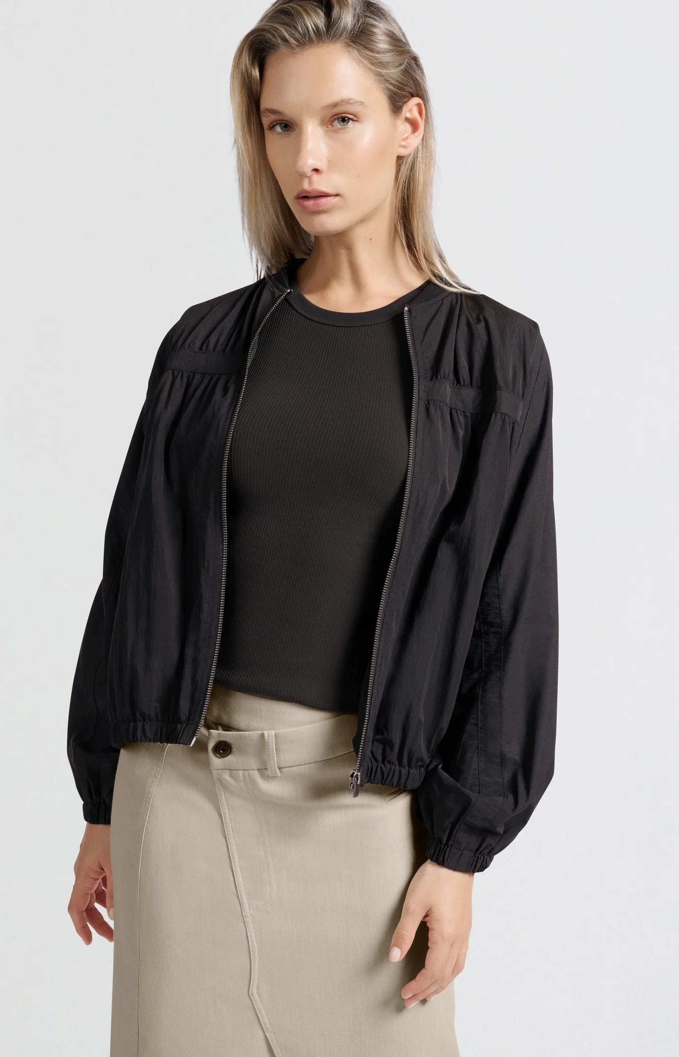 Yaya Short Bomber Jacket Phantom