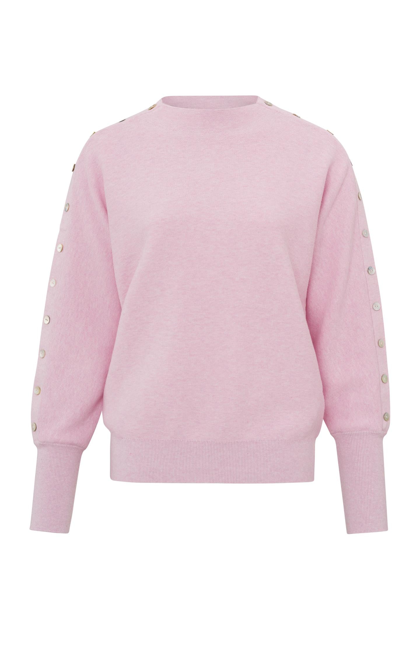 Boatneck Sweater in Lady Pink Melange