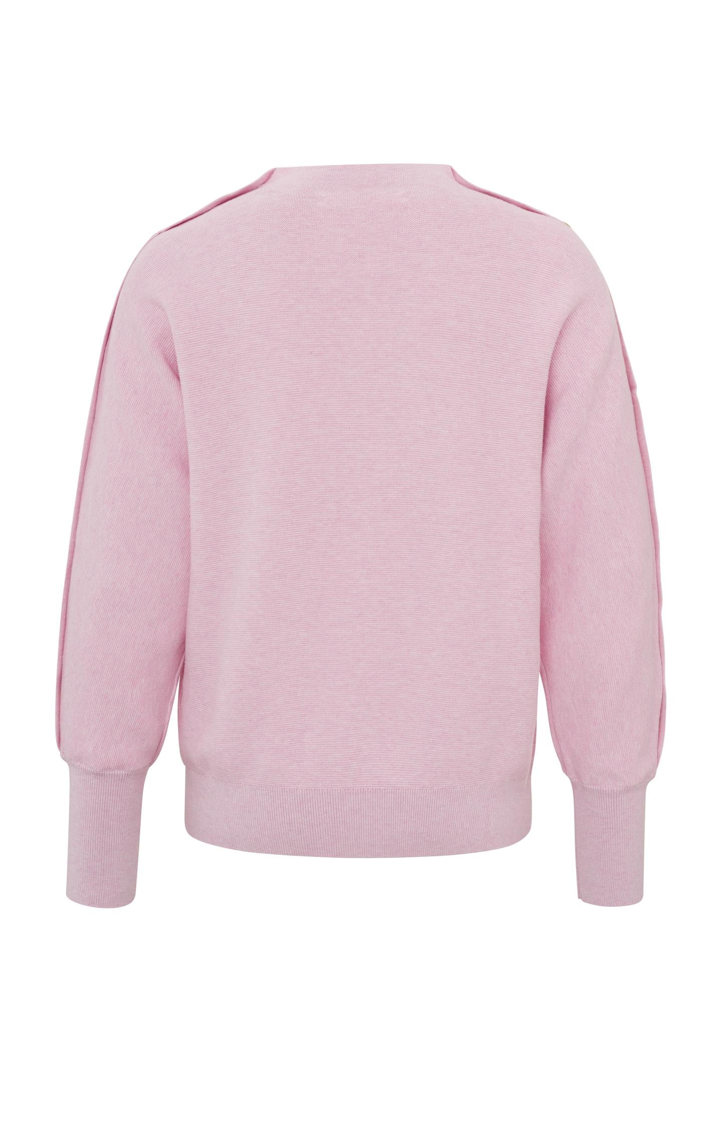 Boatneck Sweater in Lady Pink Melange