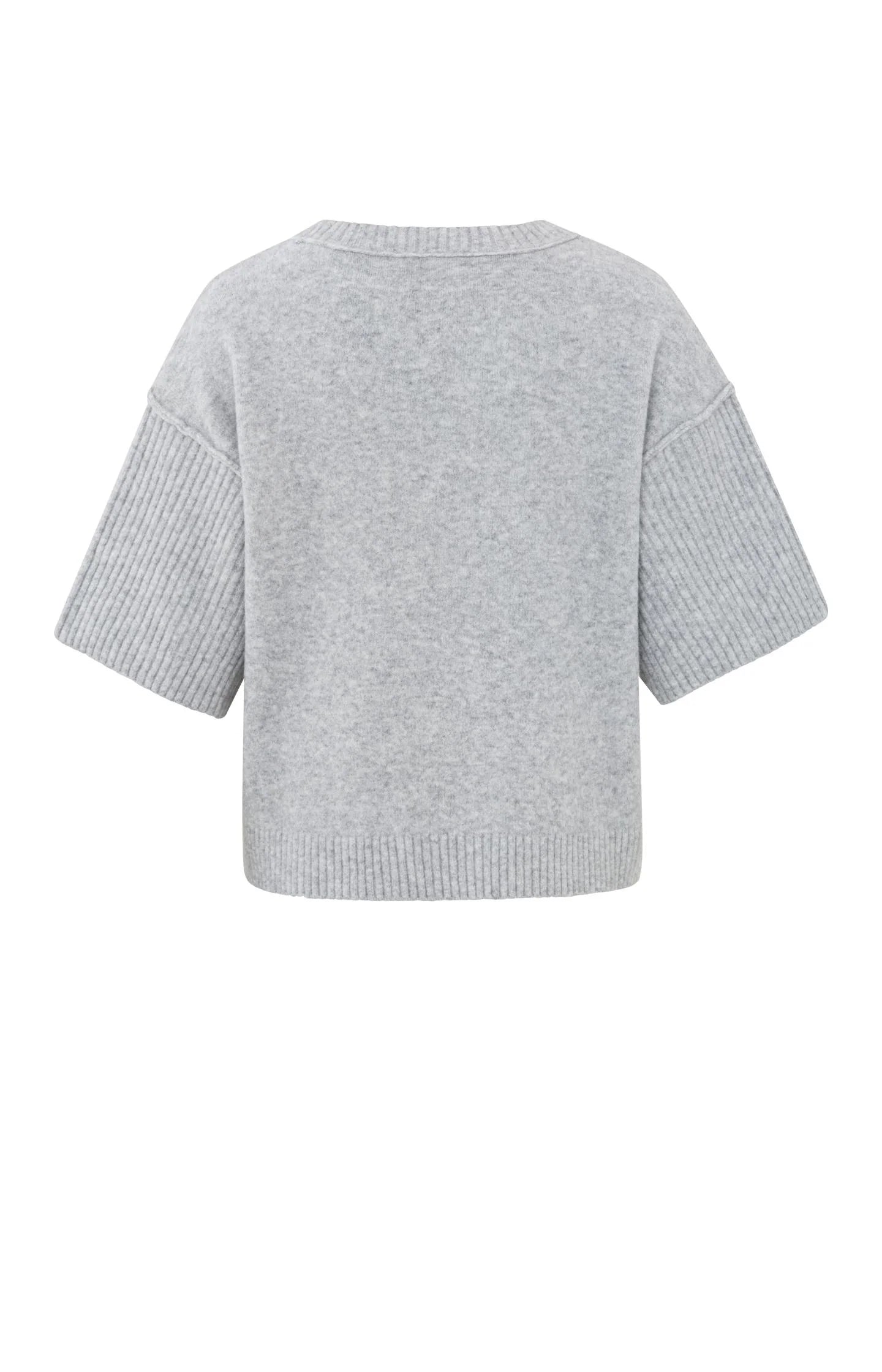 Boatneck Sweater in Grey Melange