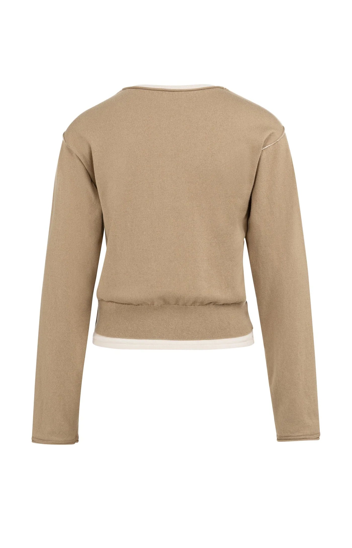 Yaya Layered Sweater in Khaki
