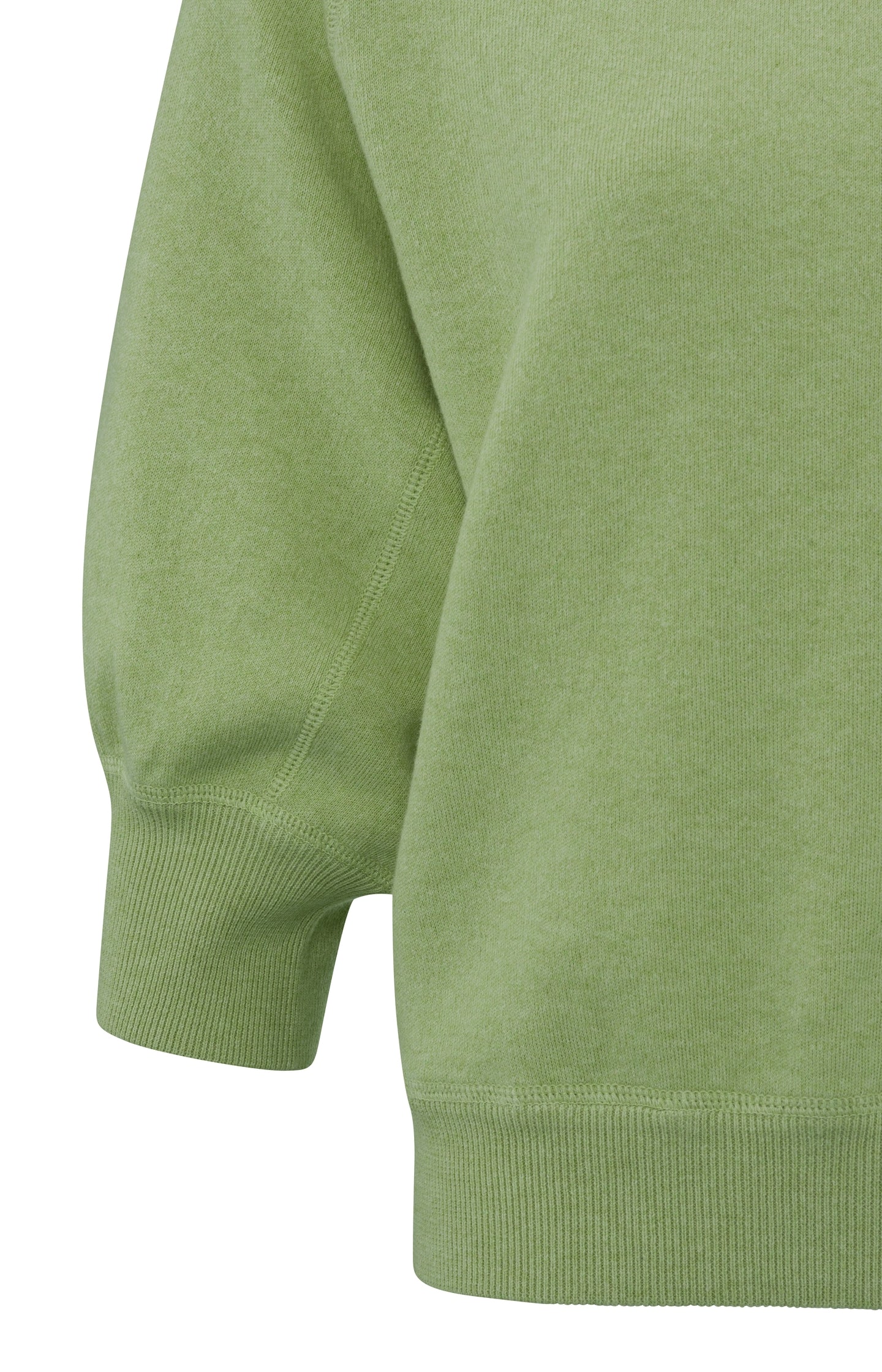 Raglan Sleeve Sweater in Green Melange