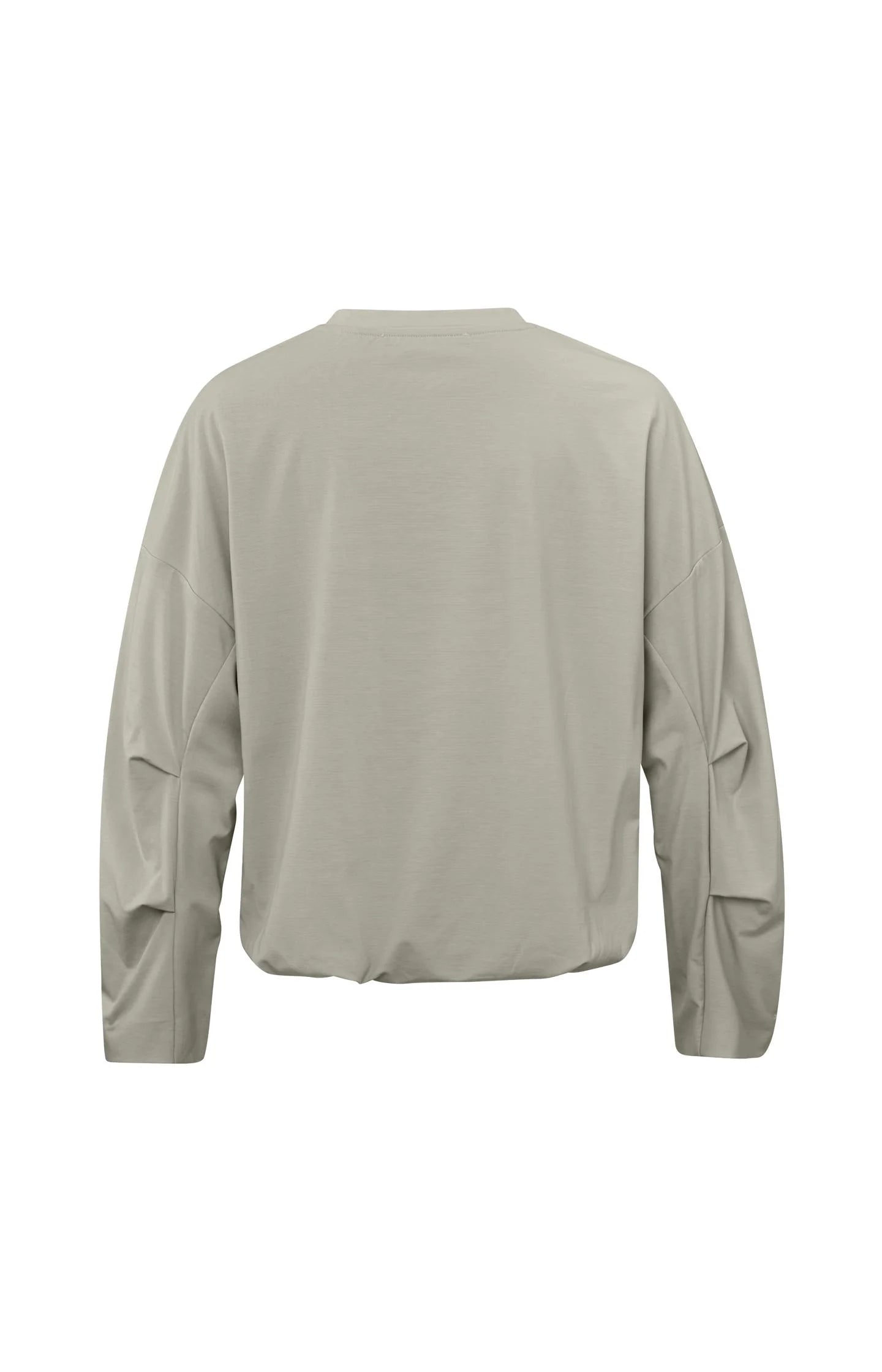 Pleated Crewneck in Agate Grey