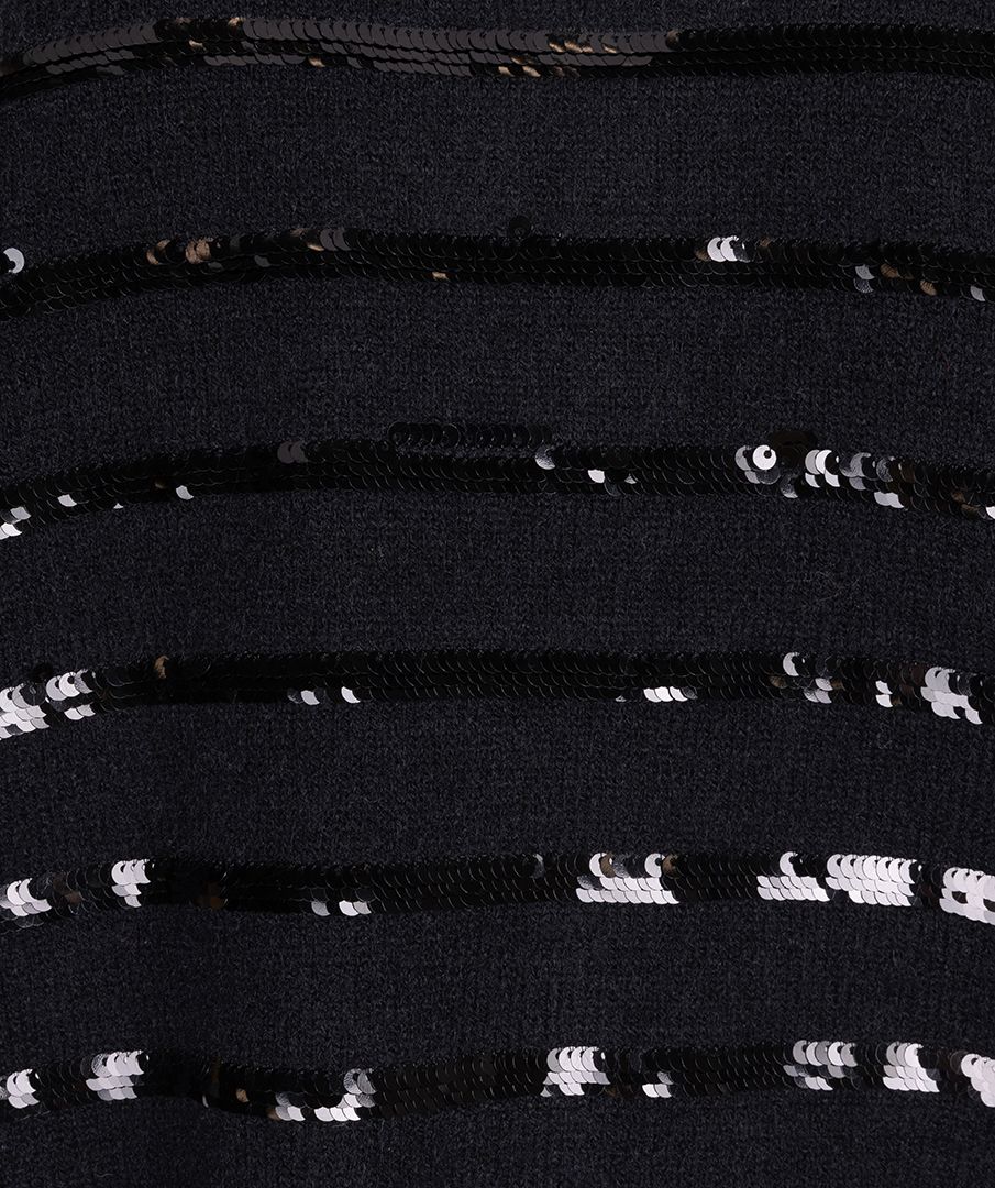 Sweater Striped Sequins in Black