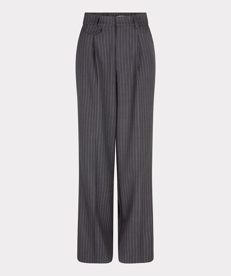 Pinstripe Trousers in Dark grey